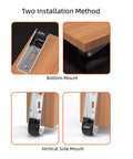 Two installation methods for Heavy Duty Vertical Track Roller Wheels For Sliding Door Sagging Support Rock Solid Carbon Steel Build.
