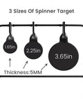 Auto Reset AR500 Steel Shooting Target With Spinner Mechanism, three sizes 1.65in, 2.25in, 3.65in, 5MM thickness