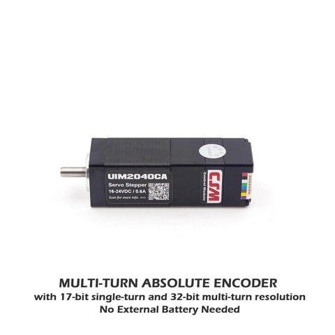 NEMA 8 Integrated Servo Stepper Motor With Built In Multi Turn Absolute Encoder And Closed Loop Controller And Driver CAN Bus Enabled