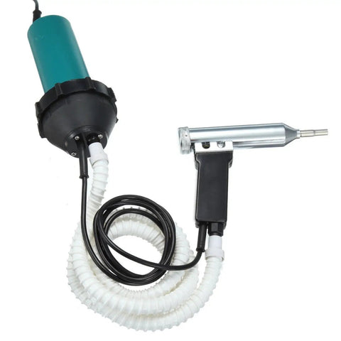 1080W Split Hot Air Plastic Welder Kit With Fast Heating Heat Gun Pistol Adjustable 40 To 550 C Temperature For Easy Plastic Repairs And DIY Projects Today, showing welder gun and hose detail.