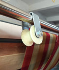 Heavy Duty 50mm Groove Width Round Tube U Shaped Pulley With Base Bearing Roller Bracket, mounted on round tube track