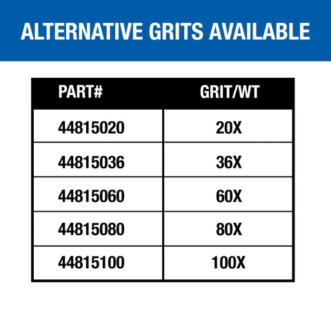 Table showing alternative grits available for Silicon Carbide Floor Sanding Discs Double Sided 20 Inch No Hole Grit 60F.