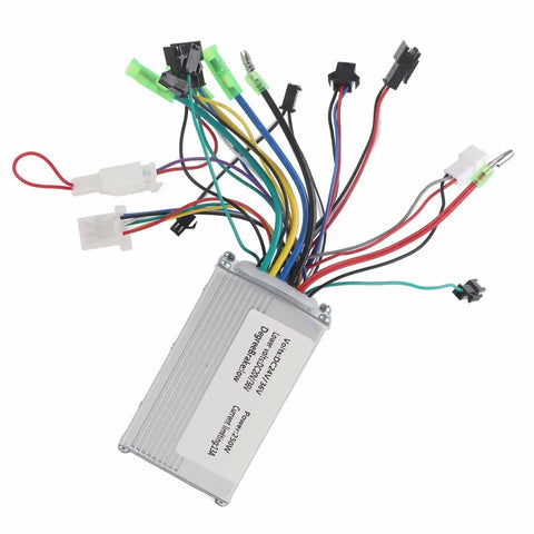 Brushless Motor Controller For Electric Bikes And Scooters Auto Detect 24V 36V 250W Speed Regulator Replacement Part With Ride Ready Throttle And Smooth Acceleration with multi-colored wires