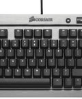 Goat Tier Compact Tenkeyless Mechanical Gaming Keyboard Featuring Cherry MX Red Switches top view on metal frame showing keys and design.