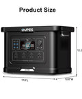 Exodus 2400 Solar Generator With 100W Panels LiFePO4 Power Station, 17.9x10.6x12.2 inches, for Camping, RVs, Home Backup