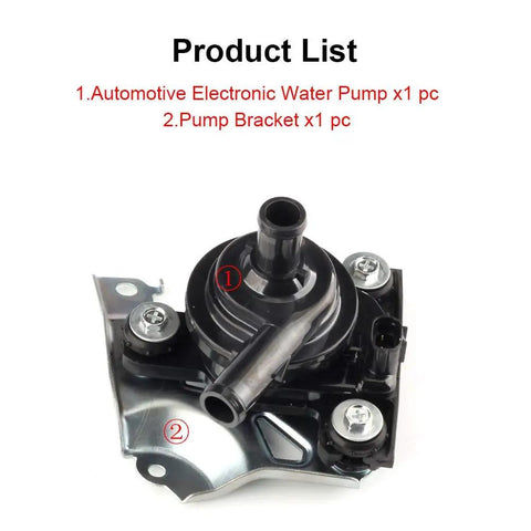 Electric Inverter Coolant Pump For Toyota Prius Hybrid 2004 And 2009 Direct Replace Water Pump Assembly OEM Swap shown with bracket.