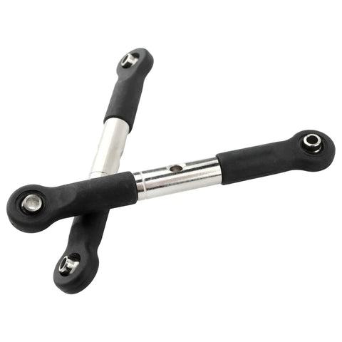 Beefy Drag Link RC Car Parts For 1 To 10 Scale X05 X07W X07 X08 X15W Brushless Monster Trucks And Cars Replacement Rod Linkage Durable High Performance Spare Parts, 2-piece metal rod linkage