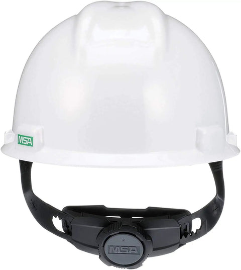 V-Gard Cap Style Safety Hard Hat With Fas-Trac III Ratchet Suspension, Polyethylene Shell For Superior Impact Protection, Self Adjusting Crown Straps, White Standard Size For Construction, Go-To Worksites, Manufacturing And Industrial Use
