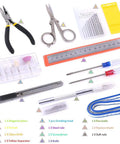 87 Piece Gundam Model Kit Tools Set For Beginners with durable plastic storage, sandpaper, cutting pliers, tweezers, files.