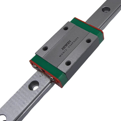 MGN12 Linear Guide Rail With Stainless Steel Carriage Block For CNC Machines And 3D Printers shown in front view
