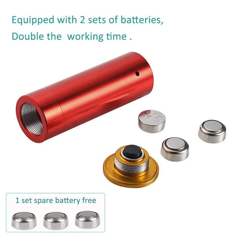 Red Dot Laser Bore Sight For Shotgun In-Chamber Cartridge With Two Battery Sets for Quick Scope Zeroing