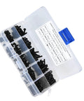 M2.5 Hex Socket Head Cap Screws And Nuts Kit 300 Pieces 12.9 Grade Black Alloy Steel in plastic storage box