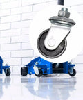 Beefy Industrial Steel Caster Wheels for Auto Shop Equipment, close-up, heavy-duty swivel with 16mm diameter support up to four tons
