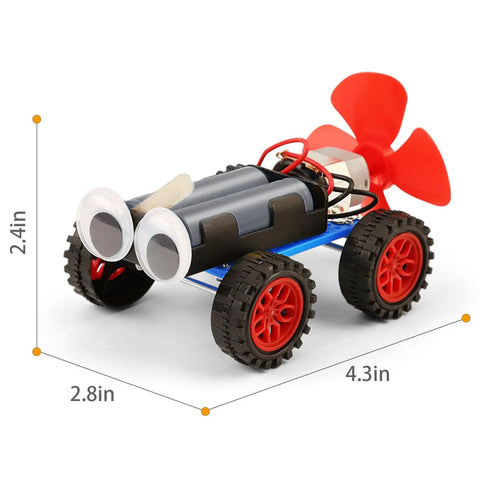 Wind Powered Car STEM Kit 5 Pack For Kids Kid Friendly Hands On Science Toys With Complete Accessories Clear Instructions And Screwdriver 2.4in car