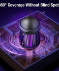 Cordless Indoor Outdoor Bug Zapper With 365Nm UV Light Attracts Mosquitoes Flies Wasps And Moths in a room with 360° coverage