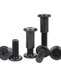 Heavy Duty M6 Beveled Flat Head Cross Furniture Bolts And Nuts Kit 40 Sets For Indoor Outdoor Use Premium SS304 Stainless Steel Fasteners For DIY Projects And Furniture Builds With Durable Threads And Easy Tightening, black beveled bolts