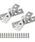 360 Degree Hidden Pivot Hinge Set Stainless Steel Concealing Door Hinges Center Pivot Up Down Shaft 2 Pack with screws