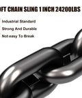 4 Leg Chain Sling For Lifting 1 Inch Chain With Hooks Heavy Duty 11 Ton 10 Foot Per Leg Rigging Kit 24,200 Lbs Capacity Alloy Steel 