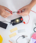 Hands using Copper And Zinc Electrode Strips 20 Pcs DIY Science Kit For Classrooms And Labs, Fruit Battery Projects