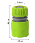 Garden Quick Connect Water Connector Set Half Inch Hose Pipe Repair And Irrigation 4 Pack Durable ABS Leak-Proof Snap-On Fitting Green