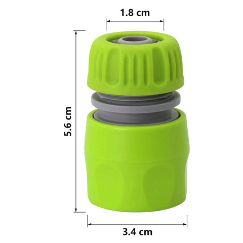 Garden Quick Connect Water Connector Set Half Inch Hose Pipe Repair And Irrigation 4 Pack Durable ABS Leak-Proof Snap-On Fitting Green