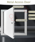Heavy Duty Paintable Metal Access Door For Wall Or Ceiling No Sweat Setup Hatch For Plumbing Cable And Electrical Checks Reliable Plug And Play 14X18 Panel with aluminum frame and galvanized panel.
