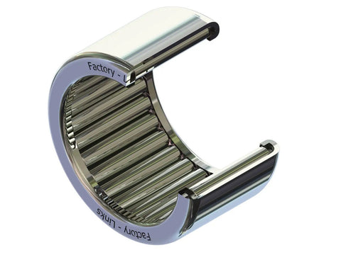 Close-up of needle bearing from Yamaha YZ And WR Linkage Bearing Rebuild Kit With Complete Suspension Kit Including Needle Bearings Collars Pins And Dust Seals For 2002 2003 2004 Models Dialed In For OEM Grade Performance At A Much Lower Cost.