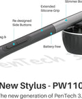 Compact Drawing Tablet With Slick Scroll Wheel And Ergonomic Stylus Delivering Sick Precision And Butter Smooth Pressure Response Perfect For Pc Artists Seeking Zero Lag Creativity And Hassle Free Setup In Sleek Black - Stylus with silicone grip and side buttons.