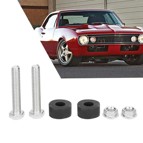 Heavy Duty Hood Adjustment Bumpers Stopper For Your Chevy Nova Or Classic Muscle Car Engine Bay Kit Made With Durable Aluminum Alloy And Rubber To Fix Sagging Prevent Rattling And Keep Gaps Perfect For Daily Cruising Or Show Time Use, bolts and rubber pads