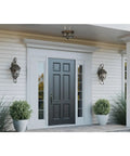 4 Light Beveled Glass Close To Ceiling Indoor Light Fixture In Antique Bronze With Clear Geometric Panels Model P5789 20 on porch