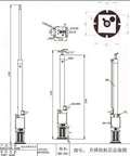 Hella Durable Telescopic Electric Linear Actuator Delivering Rock Solid 600 Millimeter Stroke with technical drawing and dimensions.
