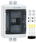Outdoor Breaker Box 15 Amp Miniature Circuit Breaker With DIN Rail Enclosure Solar Disconnect Switch IP65 Waterproof
