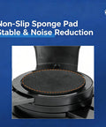 Non-slip sponge pad detail on the Universal Adjustable Car Cup Holder Expander Insert base for stability and noise reduction.