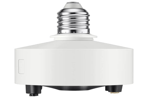 Freestyle Socket Adapter viewed from side compatible with E26 and E27 sockets for work or movie nights setup, plug and play accessory.