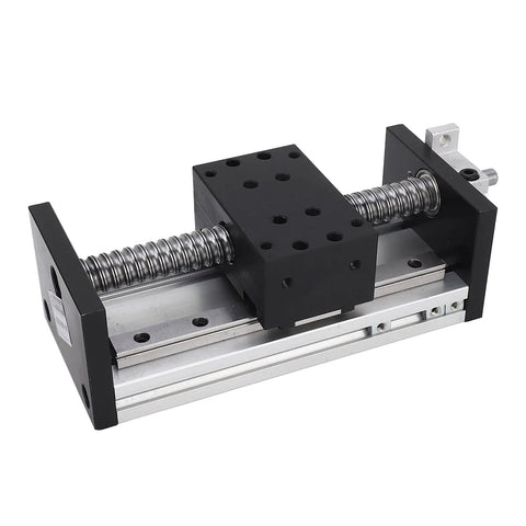 Precision Linear Motion Guide Actuator With Hand Wheel For CNC X Y Z Axes, 100mm Stroke aluminum alloy stage rail with smooth movement.