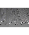 Top Shelf Clear Plastic Rods One Eighth Inch Diameter Thirty Pack scattered on a surface showcasing their straight, smooth design.