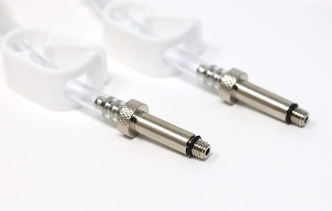 Hydraulic Bike Brake Bleed Kit For Avid, Formula, And Hayes Dominion With 2 Syringes, 2 Hose Fittings, DOT 5.1 Fluid, And Fasteners