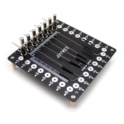 Multi-Function Probe Data Repair Tool For Flying Leads And PCB Jumpers angled view with stainless steel needles.