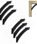 Heavy Duty Arc 45 Degree Angle Support Bracket Inside Mount Corner Connector Brace Kit For Securing Wood Posts And Gazebo Frames designed to hold tight like a tank, shown in black finish.