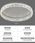 LED Flush Mount Ceiling Light Fixture For Bedroom, Living Room, And Dining Room, Dimmable White Modern Lamp With Crystal Clear Acrylic Shade