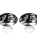 Black And White Chess Cabinet Knobs 2 Pack Stainless Steel Round Drawer Knobs And Pulls For Dresser Kitchen Cabinet Hardware