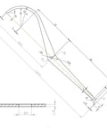 Heavy Duty Boss Level Double Ended Bowl Caliper Stainless Steel Measuring Gauge technical drawing with dimensions.