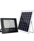 JUDYSSY Solar Flood Light60W100W200W, Bright and High Power 30000Ma, Waterproof Solar Flood Light with Sensor, 65W panel.