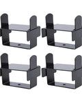 Heavy Duty 4 Pcs Leaf Spring Clamp Kit Made From Premium Stainless Steel For Tough Auto Repair Jobs Secure Locking Mechanism Stabilizes Control Systems Perfect For Trucks And Cars Needing Serious Upgrades. 4 black stainless leaf spring clamps set