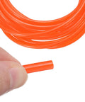 5mm Diameter Polyurethane Round Belt, 3 Meters Long Orange Smooth Surface Drive Belt segment in hand