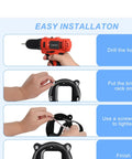 Installation steps for 12-Count Horse Bridle Rack With Hooks And Tubes Screws, Metal Bridle Holder Wall Mount For Tack Room.
