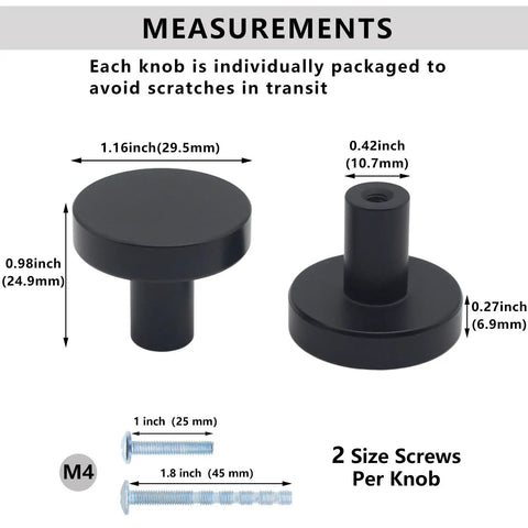 Sleek Matte Black Cabinet Knobs And Dresser Handles 30 Pack Heavy Duty Aluminum Alloy Kitchen Drawer Pulls Waterproof Rust Resistant Top Shelf Hardware To Level Up Your Living Space Today