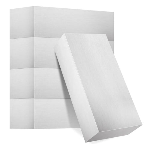 Five 4x2x1 in square aluminum flat bars (6061), Amazon Brand, machining stock