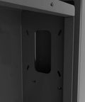 Interior view of Heavy Duty 55 Inch Outdoor Portrait Kiosk Weatherproof Digital Signage Enclosure showcasing mounting features.