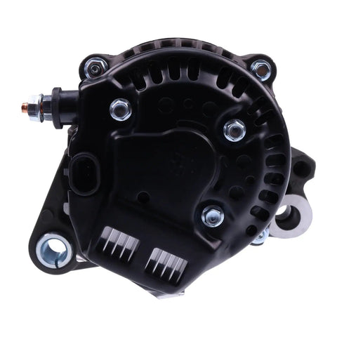 12V Replacement Alternator For Mercury Marine Outboards 150 HP 2012 On With 64mm OD 4 Groove Pulley, rear view